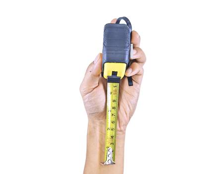 Close-Up of Human Hand Gripping Measuring Tape png