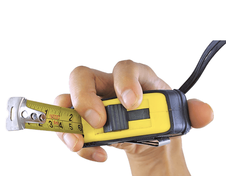 Hand Holding Close-Up of Human Hand Gripping Measuring Tape png