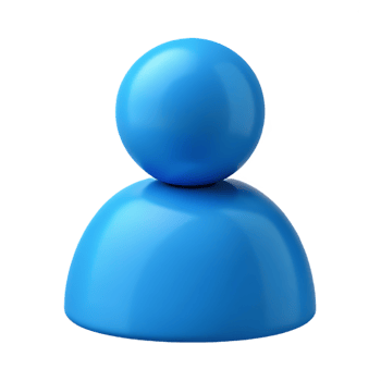 Simple Blue User Icon Avatar or Profile Picture Minimalist Design png
