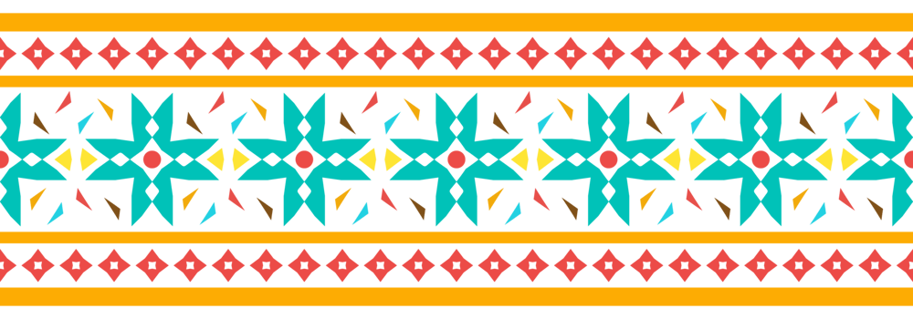 Navajo ethnic oriental border design with geometric aztec textile elements. png