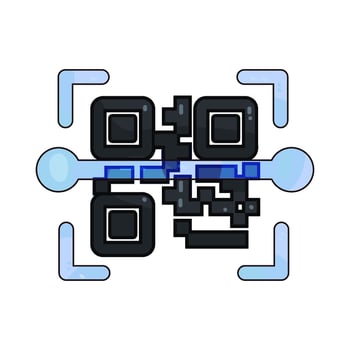 qr code scan illustration vector