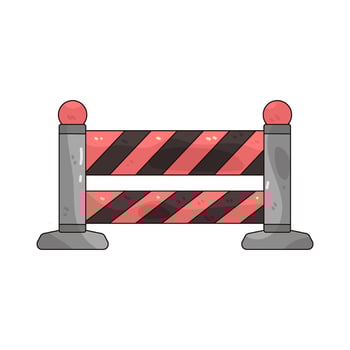 road barricade illustration vector