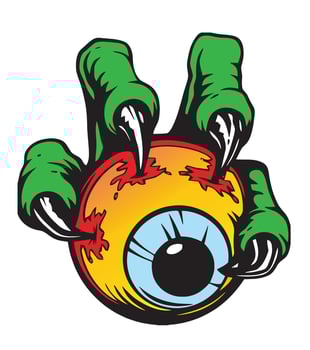 Clawed Eyeball Horror vector