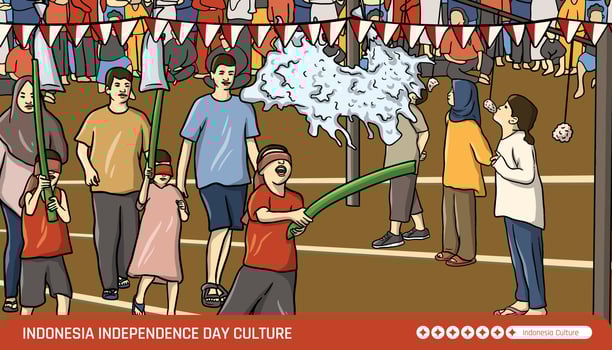 Indonesian Independence Day celebration event vector