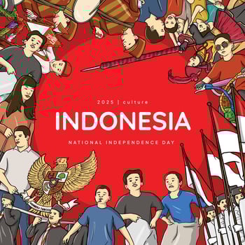 Indonesian National Independence Day celebration artwork vector