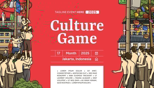Culture Game event in Jakarta vector