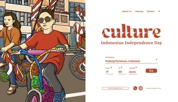 Kids celebrating Indonesian Independence Day vector