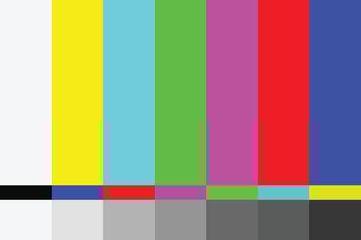Retro no signal tv test screen. Background colorful of TV has no signal vector