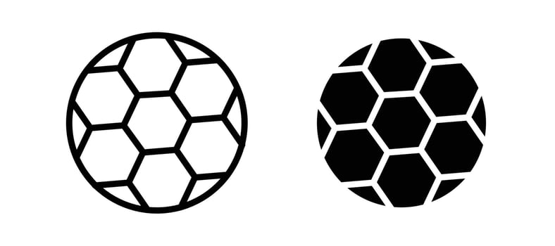 Football icon in black color for website or app. vector