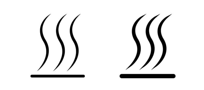 Heat icon in black color for website or app. vector