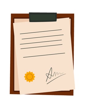 Contract With Signature Illustration vector