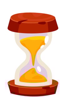 Hourglass 3d Icon vector