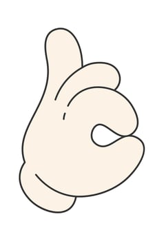 Cartoon Hand Ok Sign vector