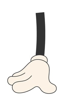 Cartoon Hand Measuring Gesture Illustration vector
