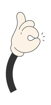 Cartoon Hand Ok Sign Illustration vector