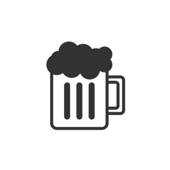 A Simple Flat Style Beer Mug with Foam Beverage Icon Illustration png
