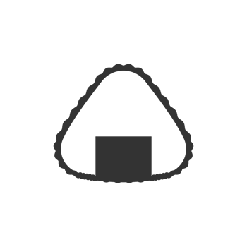 A Minimalist Style Onigiri Rice Ball with Seaweed Food Illustration png