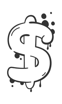 Graffiti Dollar Symbol vector
