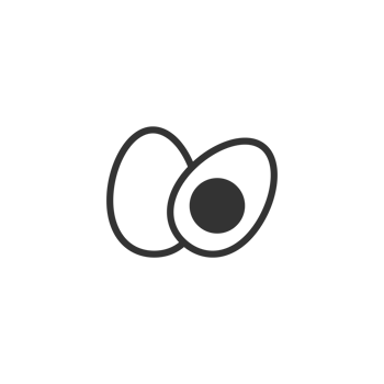 A Simple Flat Two Egg Illustration Clip Art of Food Ingredient png