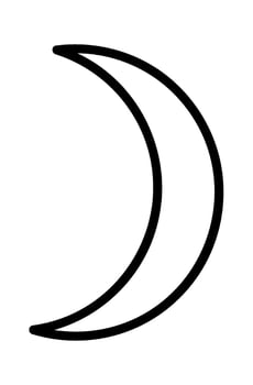 Moon Lined Icon vector
