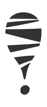 Comic Exclamation Mark Flat Illustration vector