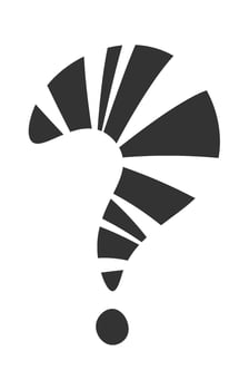 Comic Question Mark Flat Illustration vector