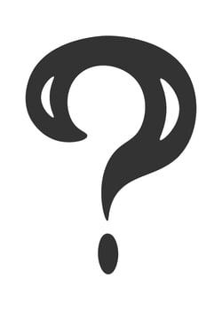 Comic Question Mark Flat Illustration Icon vector
