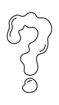 Comic Question Mark Drawn vector