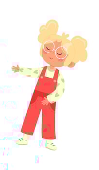 Lying Child Girl vector
