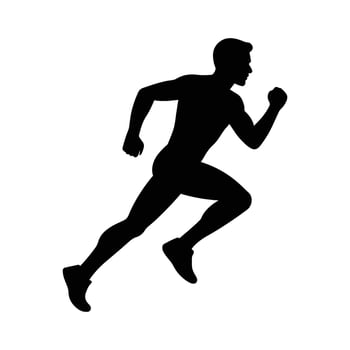 Running Man Silhouette Icon symbol in illustration vector