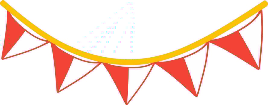 Bunting indonesia flag garland vector