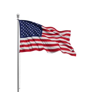 American Flag Waving US Banner Patriotic Symbol National Colors isolated on transparent background png