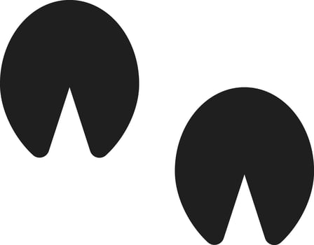 Donkey footprint icon . Horse paw print icon in trendy style .black. illustration vector