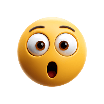 Surprised Emoji with Wide big Eyes and Open Mouth png