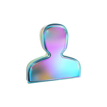 Holographic User Icon. Digital Identity And Online Presence Concept Isolated On Transparent Background png