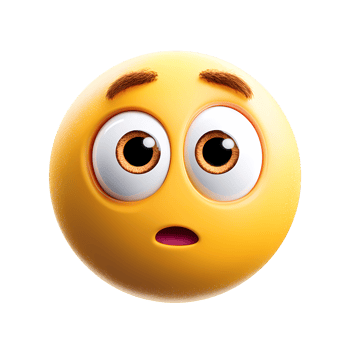 Surprised Emoji with Wide 3d Eyes and Open Mouth png