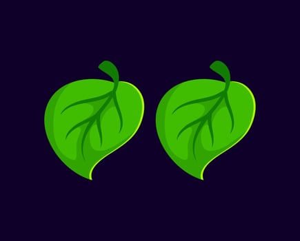 Fast food basil leaves cartoon font quote marks vector
