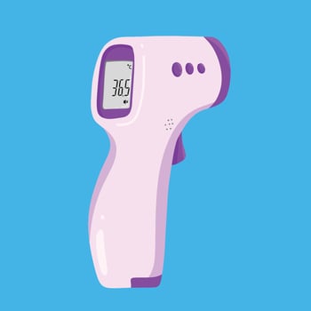 Infrared Thermometer Gun for Quick Temperature Check vector
