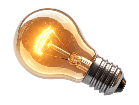 Glowing Light Bulb Illuminating Creativity png