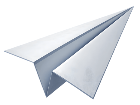 A High-Quality Image of a Folded Paper Airplane png