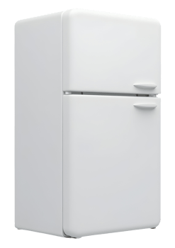 Clean, shiny refrigerator looks ready to keep food cold and fresh png