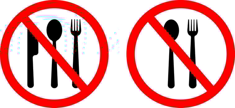No food simple icon set collection for web design, vector