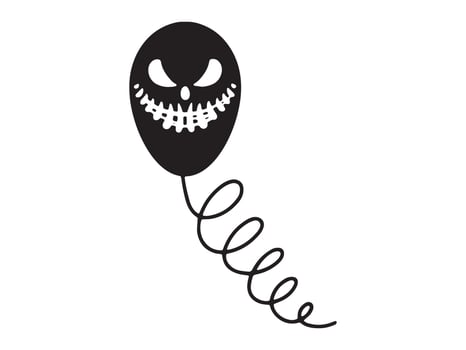 Balloon Horror Face Halloween Illustration vector