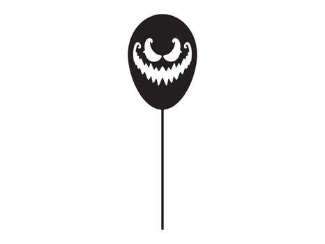 Halloween Background Balloon Face Outline vector