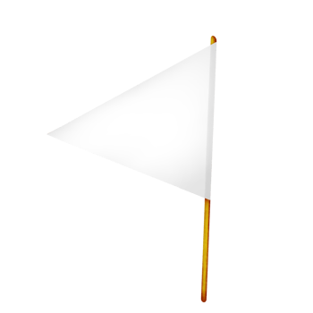 A white flag with a wooden stick on it png