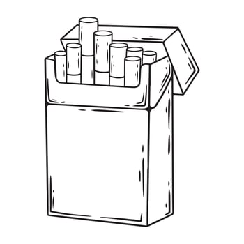 Cigarette pack. illustration of a pack of cigarettes. vector