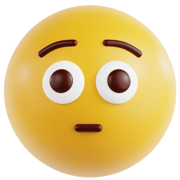 Face With Wide Open Eyes 3D Ilustration png