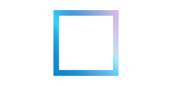 Gradient Blue And Purple Frame. Modern Design Element For Creative Projects Isolated On Transparent Background png