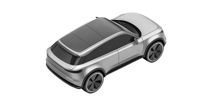 Futuristic Silver Suv Concept Car Design. Innovation In Automotive Technology Isolated On Transparent Background png