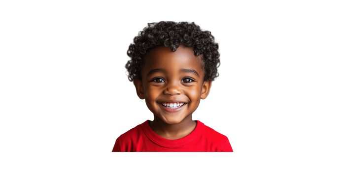 Smiling Child In Red Shirt. Joy And Innocence Captured In Portrait Isolated On Transparent Background png